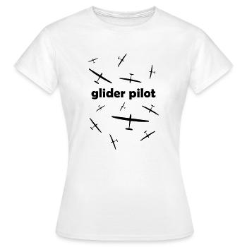 Segelflieger gleiten Pilot Geschenk - Frauen T-Shirt - Weiß - Vorne - AI Model Female 172 dark (172cm)