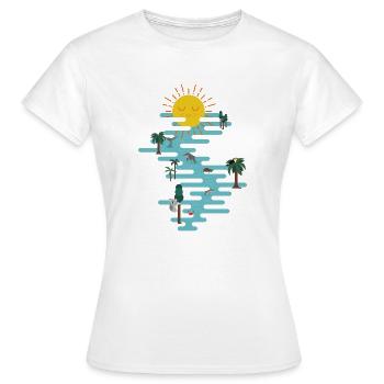 sun & ocean - T-shirt Femme - blanc - Devant - AI Model Female 172 dark (172cm)