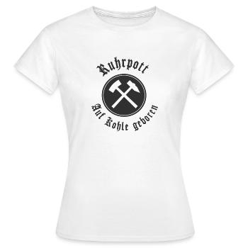 Ruhrpott Né sur le charbon - T-shirt Femme - blanc - Devant - AI Model Female 172 dark (172cm)