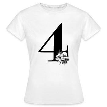 Numéro 4 - T-shirt Femme - blanc - Devant - AI Model Female 172 dark (172cm)