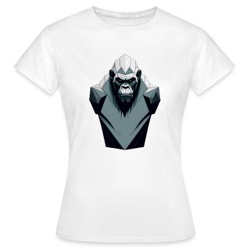 Minimalistic Gorilla - Women's T-Shirt - white - Front - AI Model Female 172 dark (172cm)