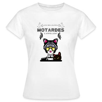 Les meilleures motardes s’appellent - T-shirt Femme - blanc - Devant - AI Model Female 172 dark (172cm)