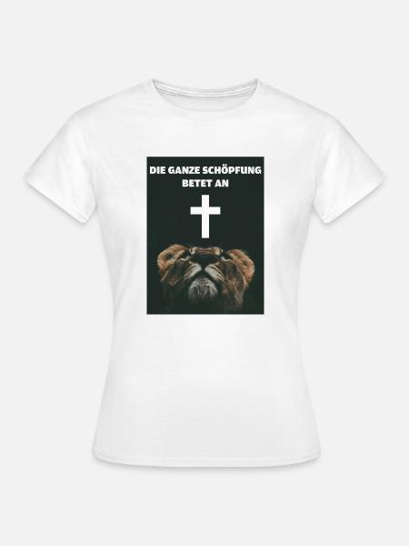 Kreuz - Jesus - Biblisches design - Frauen T-Shirt - Weiß