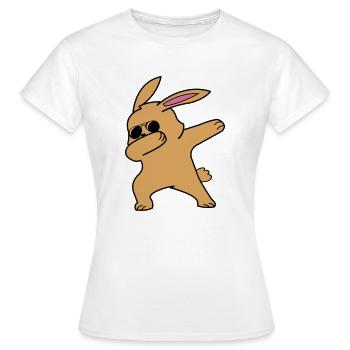 Tamponner le lapin - T-shirt Femme - blanc - Devant - AI Model Female 172 dark (172cm)