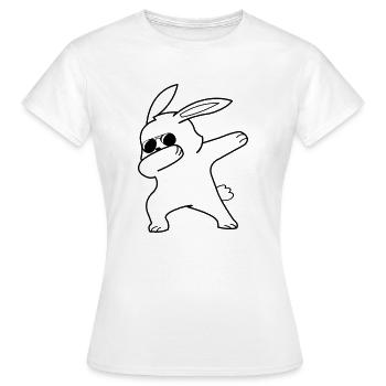Tamponner le lapin - T-shirt Femme - blanc - Devant - AI Model Female 172 dark (172cm)