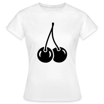 cerise - T-shirt Femme - blanc - Devant - AI Model Female 172 dark (172cm)