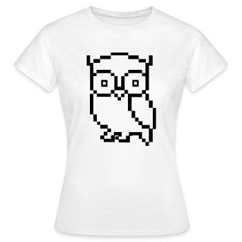Hibou Pixel - T-shirt Femme - blanc - Devant - AI Model Female 172 dark (172cm)