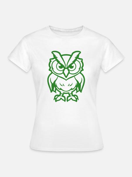 eule comic - Frauen T-Shirt - Weiß