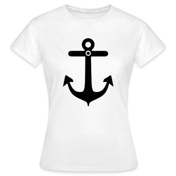 Anker - Frauen T-Shirt - Weiß - Vorne - AI Model Female 172 dark (172cm)