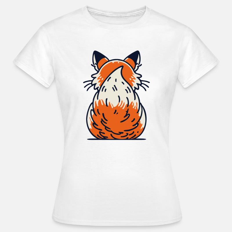Queue touffue, queue de renard - T-shirt Femme - blanc