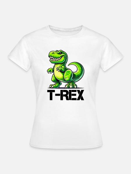 Dinosaurier T-Rex - Frauen T-Shirt - Weiß