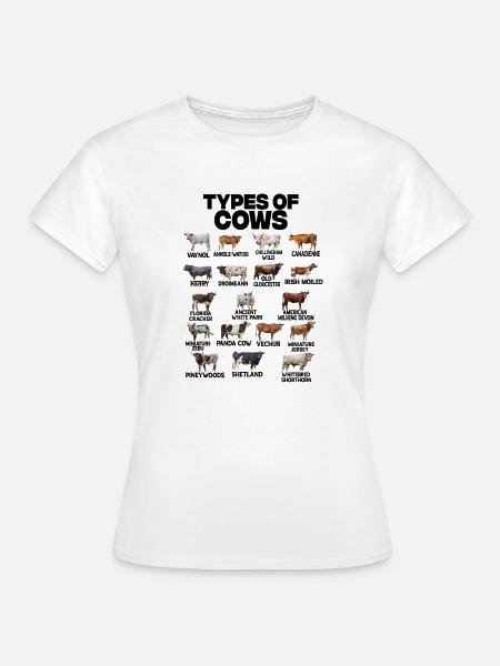 Arten von Kühen Rinder der Welt Kuh Rinder Kühe - Frauen T-Shirt - Weiß