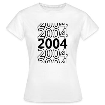2004 2004 2004 - Frauen T-Shirt - Weiß - Vorne - AI Model Female 172 dark (172cm)