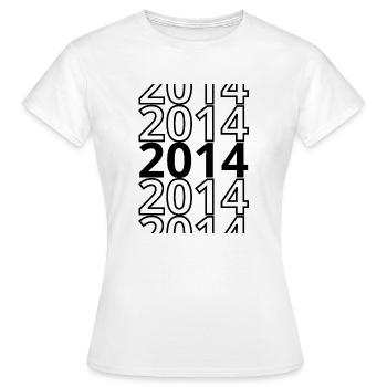 2014 2014 2014 - Frauen T-Shirt - Weiß - Vorne - AI Model Female 172 dark (172cm)