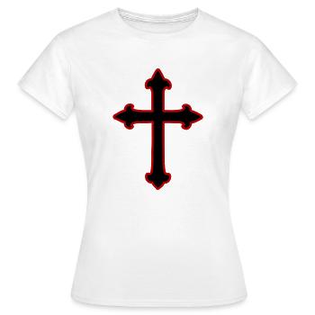 Croix Symbole Christianisme - T-shirt Femme - blanc - Devant - AI Model Female 172 dark (172cm)