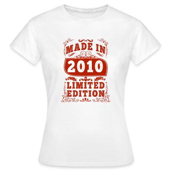2010 anniversaire 2010 né en 2010 anniversaire - T-shirt Femme - blanc - Devant - AI Model Female 172 dark (172cm)