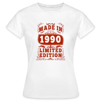 1990 Geburtstag 1990 Jahrgang 1990 Geburtstag - Frauen T-Shirt - Weiß - Vorne - AI Model Female 172 dark (172cm)