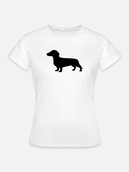 Dackel - Hund - Frauen T-Shirt - Weiß