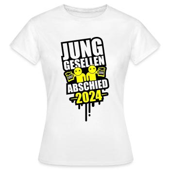 Enterrement de vie de garçon 2024 Enterrement de vie de garçon - T-shirt Femme - blanc - Devant - AI Model Female 172 dark (172cm)