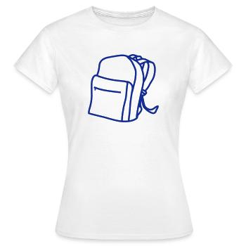 Backpack Space Storage Gift School Idea Child - Women's T-Shirt - white - Front - AI Model Female 172 dark (172cm)
