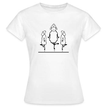Moutons de danse irlandaise - T-shirt Femme - blanc - Devant - AI Model Female 172 dark (172cm)