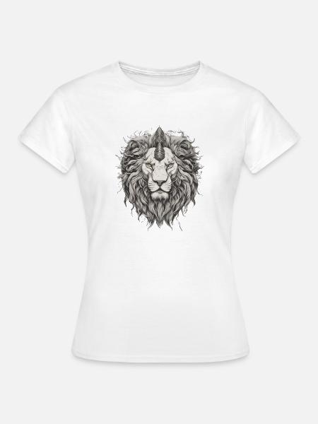 Löwenkopf - Frauen T-Shirt - Weiß