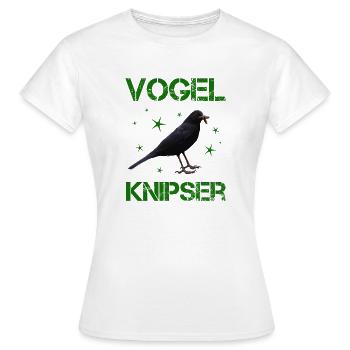 Vogelknipser Vogelfotograf Ornithologe - Frauen T-Shirt - Weiß - Vorne - AI Model Female 172 dark (172cm)