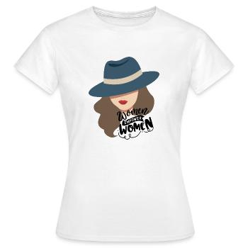 Selbstbewusste Frauen stärken Frauen - Frauen T-Shirt - Weiß - Vorne - AI Model Female 172 dark (172cm)