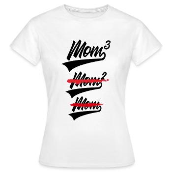 MOM 3 KIDS TRIPLE MOM - Women's T-Shirt - white - Front - AI Model Female 172 dark (172cm)