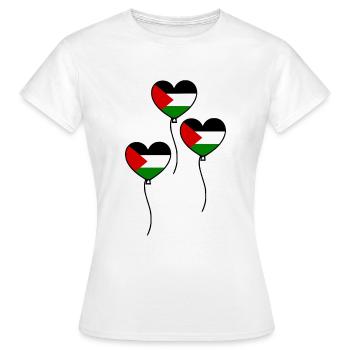 palestina - Women's T-Shirt - white - Front - AI Model Female 172 dark (172cm)