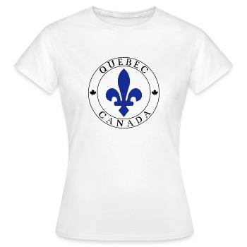 Quebec - Frauen T-Shirt - Weiß - Vorne - AI Model Female 172 dark (172cm)