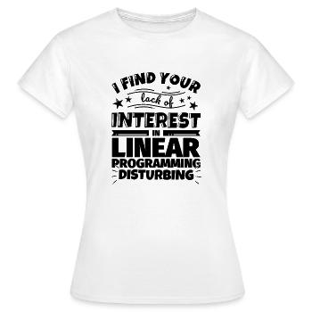 Lineare Programmierung lustiges Geschenk - Frauen T-Shirt - Weiß - Vorne - AI Model Female 172 dark (172cm)
