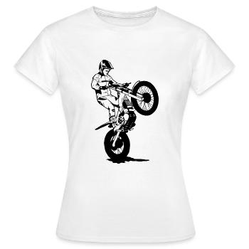 Motorrad Trial - Motorcycle Trial - Women's T-Shirt - white - Front - AI Model Female 172 dark (172cm)