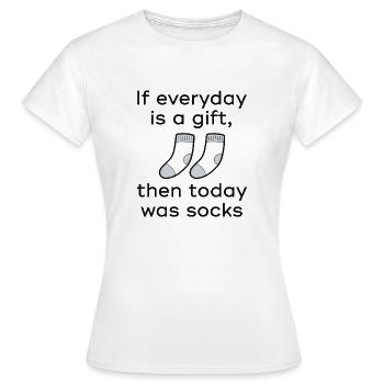 Today Was Socks - Women's T-Shirt - white - Front - AI Model Female 172 dark (172cm)