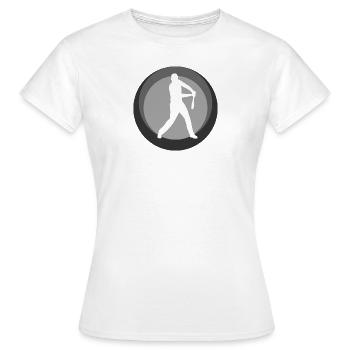 Baseball Fielding Catcher - Frauen T-Shirt - Weiß - Vorne - AI Model Female 172 dark (172cm)