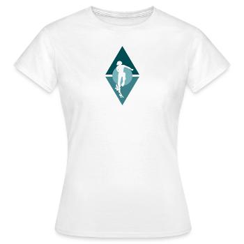 Skateboarder Skateboard Skateboarder - T-shirt Femme - blanc - Devant - AI Model Female 172 dark (172cm)