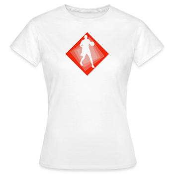 Basketball Player Hooping Hoop - Women's T-Shirt - white - Front - AI Model Female 172 dark (172cm)