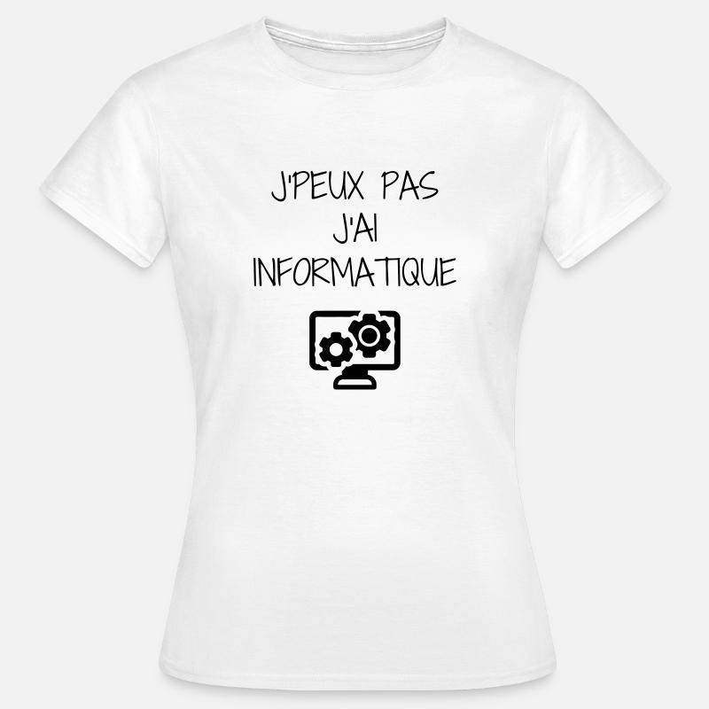 informatica / informatico / computer / ingegnere - Maglietta da donna - bianco