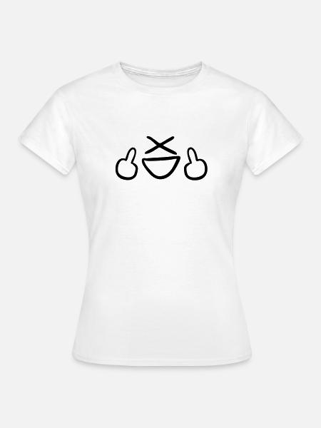 smiley fick dich - Frauen T-Shirt - Weiß