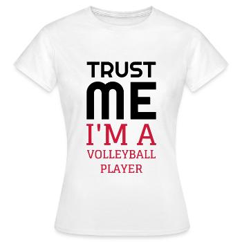 Volleyball - Volley Ball - Volley-Ball - Sport - Frauen T-Shirt - Weiß - Vorne - AI Model Female 172 dark (172cm)