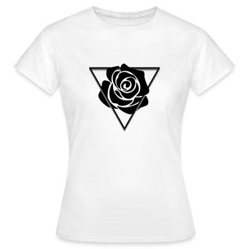 RoseGon - Prototype - Frauen T-Shirt - Weiß - Vorne - AI Model Female 172 dark (172cm)