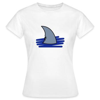 Shark / shark fin - Women's T-Shirt - white - Front - AI Model Female 172 dark (172cm)