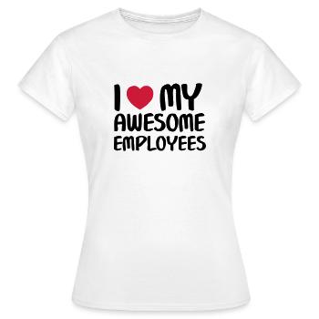 I Heart My Awesome Employees - T-shirt Femme - blanc - Devant - AI Model Female 172 dark (172cm)