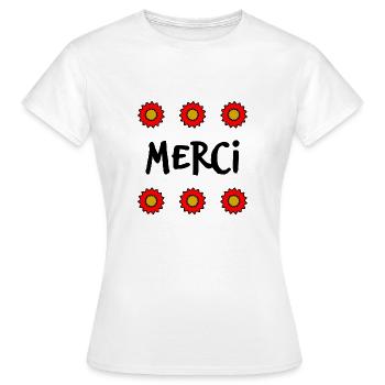 VIELEN DANK. DANKE. VIELEN DANK. JAHRESTAG. GEBURT. - Frauen T-Shirt - Weiß - Vorne - AI Model Female 172 dark (172cm)