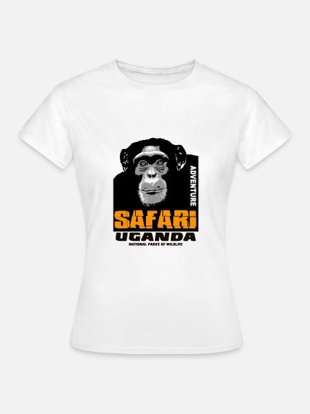 Uganda - Schimpanse - Frauen T-Shirt - Weiß