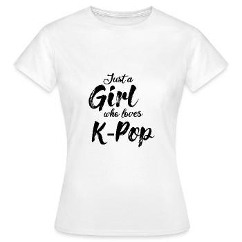 K Pop Korea Fan - Frauen T-Shirt - Weiß - Vorne - AI Model Female 172 dark (172cm)
