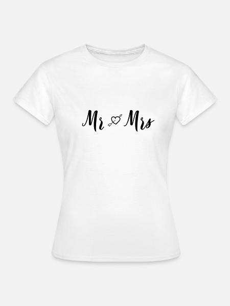 mr_mrs_heart - Vrouwen T-shirt - wit