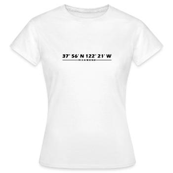 Coordonnées de Richmond - T-shirt Femme - blanc - Devant - AI Model Female 172 dark (172cm)