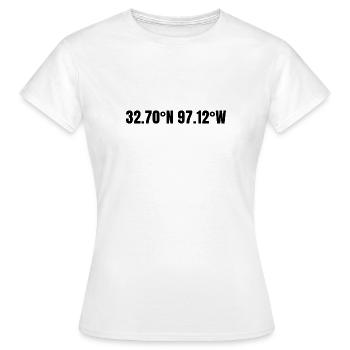 Arlington Texas USA Koordinaten - Frauen T-Shirt - Weiß - Vorne - AI Model Female 172 dark (172cm)