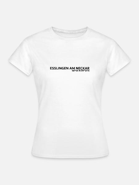 Esslingen am Neckar Koordinaten - Frauen T-Shirt - Weiß